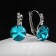 Earrings with rhinestones “Give tenderness” Crystal, Blue color in silver