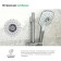 Shower watering can Iddis sena sen3f00i18, 3 modes, button, 112 mm, chrome/white
