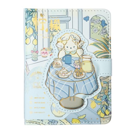 Notebook Gift, A6, 96 sheets, color block, with a curly knife, PVC cover, Milashka, Mix-1
