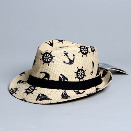 Panama Children's straw for the boy "Morskaya", Rr. 52-54-2