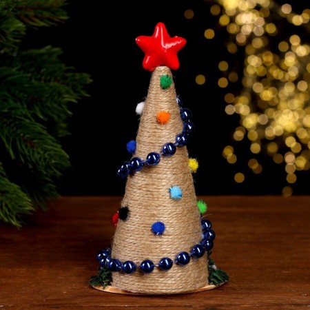 New Year's decor "Christmas tree. Cone with a star "-1