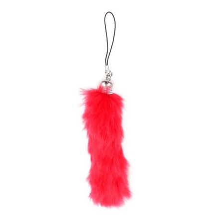 Fluffy on the suspension "tail" color h = 12 cm, mix-4
