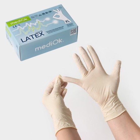 Latex gloves observant non -puddered, textured, n/st, size XL