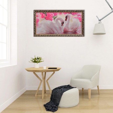 The tapestry "Swans", 45x85 cm,-4