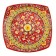 Largan Rishtan ceramics "Patterns", 31 cm, square, red mix