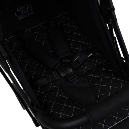 Walking stroller Sweet Baby Compatto, Black color-12