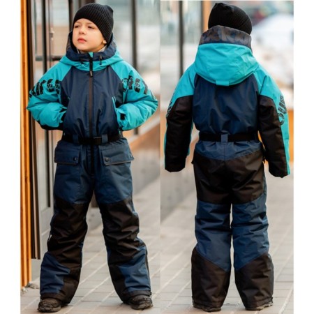Overalls for a boy, height 146 cm, color sea turquoise
