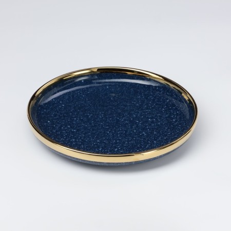 Ceramic dessert plate "Night Sky", D = 21 cm, blue color