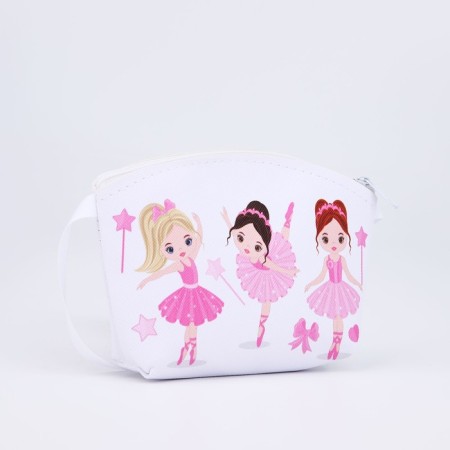 Bag's bag with lightning, white/pink color