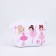 Bag's bag with lightning, white/pink color