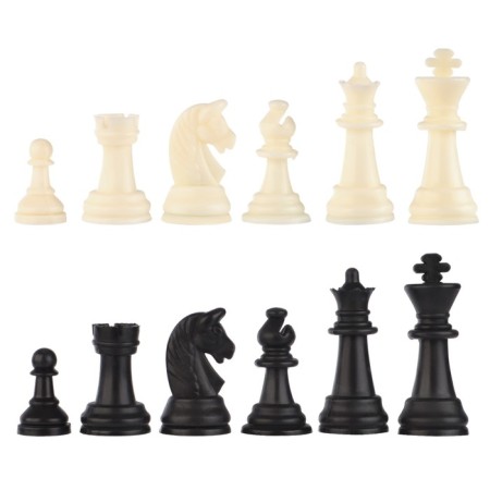 Chess figures, plastic, King H-6.2 cm, pawn H-3 cm-3
