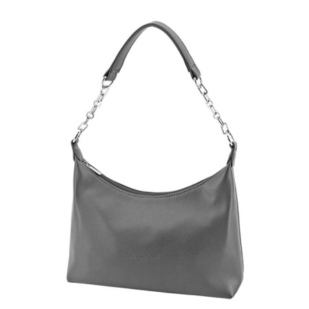Women's bag B2809-05110, gray color, artificial leather, 27x9x16 cm
