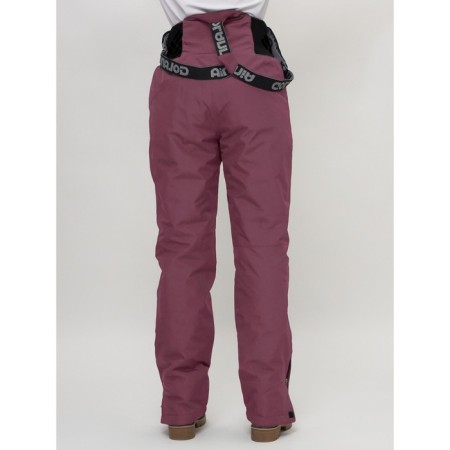 Ski pants female, size 44, burgundy color-15