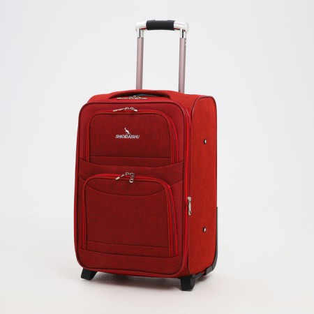 Small suitcase 20 "on lightning, code castle, with extension, red color