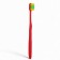 A toothbrush with a wide cleaning head and super -tank bristles, Japanese style