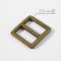 The buckle is regulatory, two -sided, the inner width is 20 mm, the thickness is 2.5 mm, 5 pcs, the color is bronze