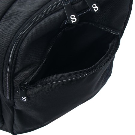 Youth backpack, 47 x 32 x 17 cm, ergonomic back, Stavia urban, black-9