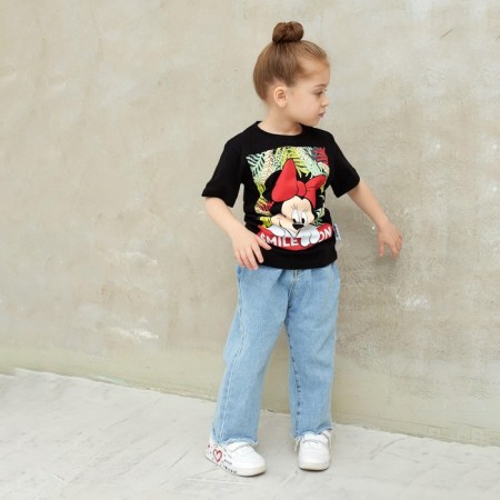 Children's T-shirt "Minnie" Minnie Mouse, height 122-128, black