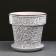 Pot floral abstraction white 7 l