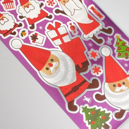 Stick Plastic Foil "New Year" Violet 24.5x13.2 cm-3