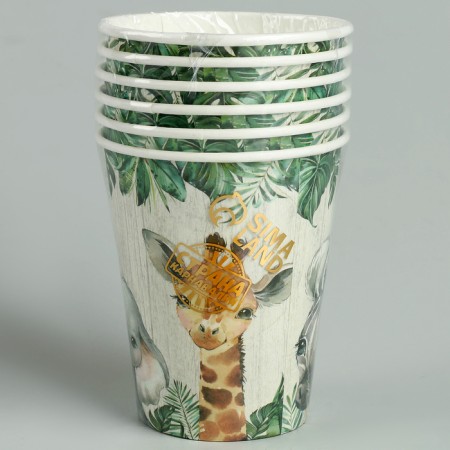 Paper glasses "Animals", 6 pcs-4