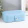 Casket leatherette for jewelry "Matte surface" Blue 16x11x5 cm