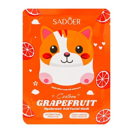 Facial face mask with grapefruit extract, moisturizing
