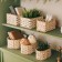 Basket for storage of handmade lauded “Aika”, 27.5 × 17 × 12 cm, beige-white color