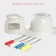 Ceramic set for Fonda Glosses, 6 items: a bowl 400 ml, stand, 4 skewers, white color