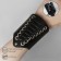 Bracelet Skin "Cuff" on lacing, black-silver color
