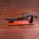 Souvenir knife on the stand, scorpion on the blade and handle, 53.5 cm