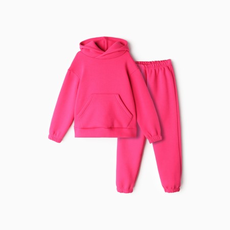 A set for a girl (sweatshirt, trousers), I was launched, raspberry color, height 110 cm