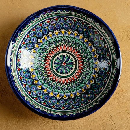 Buditsa Rishtan ceramics "Patterns", 23 cm, mix-10