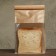 Paper Craft package, with a window, a rectangular bottom, 13 x 10 x 28 cm