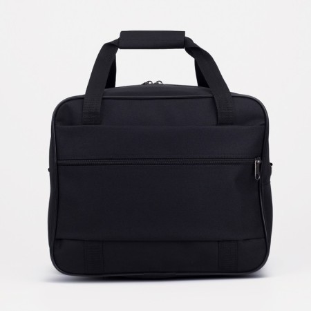 Road bag with lightning, 2 outer pockets, long belt, black color-1
