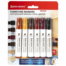 Markers 6 -ZV for wood, Brauberg Wood 152203