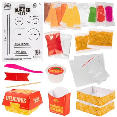 Set for creating toy food "Funny Kitchen. Burger set "-2