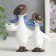 Souvenir Polystone "Ducks in Panama, with Flowers basket" 9x9x3 cm