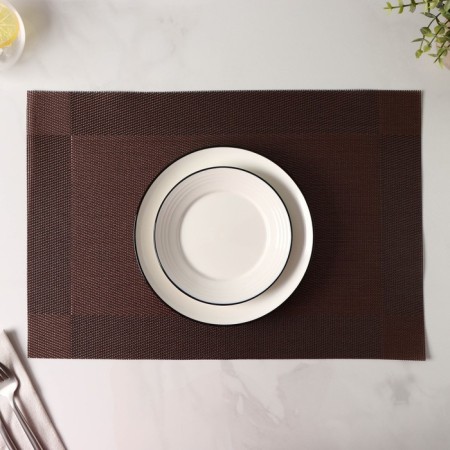 Serving napkin on the table "Chess", 45 × 30 cm color brown color-1