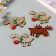 Decor for the creativity of the felt shine "Deer" silver 5.5x7 cm
