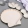 Ceramic plate "Sea shell", 10 x 23 cm white, white color