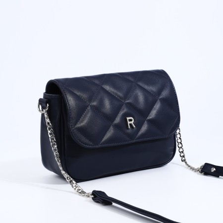 Richet bag on a magnet, outer pocket, long belt, blue color-2