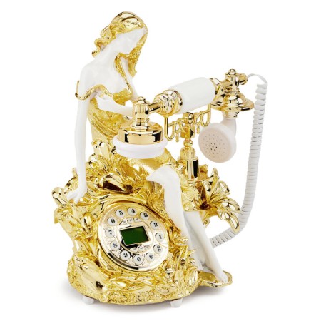 Retro telephone "Girl and Lily"-1