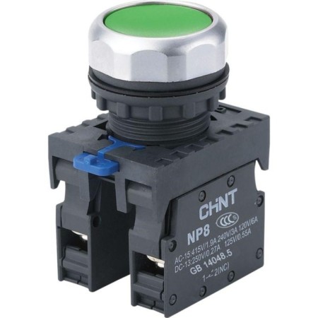 Chint 667113 control button, without backlighting, IP65, green color