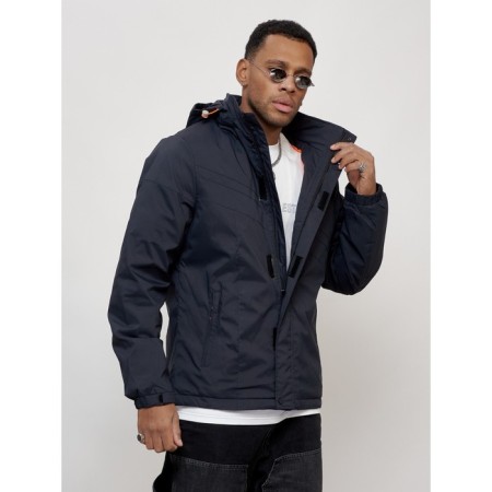 Sports male jacket, size 48, dark blue color-8
