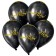Latex ball 12 "HBD, pastel, set 50 pcs., Black color