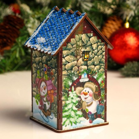 Tea house/ piggy bank, masonry, 16.5x10x9.1 cm-1