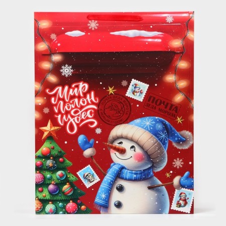 Laminated "snowman", XXL 61 x 46 x 20 cm-2