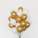 Bouquet of balls "white-gold", latex, chrome, set of 50 pcs.