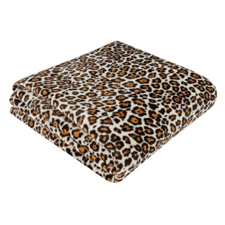 Tiger blanket, size 180x200 cm, brown color-1